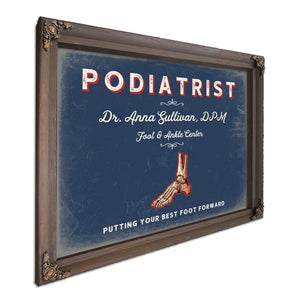 Personalized Podiatrist Sign, Putting Your Best Foot Forward, Denim Americana, image 7