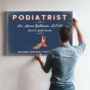 Personalized Podiatrist Sign, Putting Your Best Foot Forward, Denim Americana, image 9