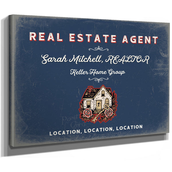 Personalized Real Estate Agent Sign, Location, Location, Location, Denim Americana, image 8