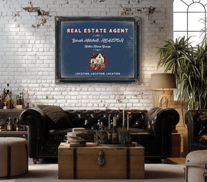 Personalized Real Estate Agent Sign, Location, Location, Location, Denim Americana, image 18