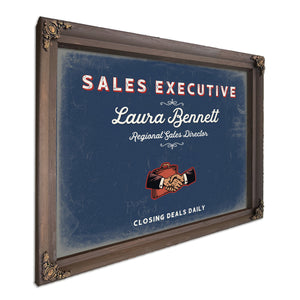 Personalized Sales Executive Sign, Closing Deals Daily, Denim Americana, image 7