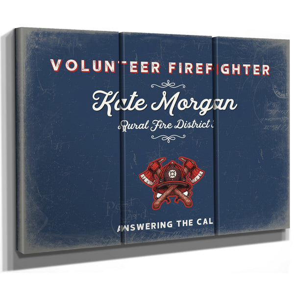 Personalized Volunteer Firefighter Sign, Answering the Call, Denim Americana, image 14