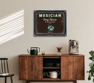 Personalized Musician Sign, Turn It Up, Espresso & Turquoise, image 15