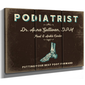 Personalized Podiatrist Sign, Putting Your Best Foot Forward, Espresso & Turquoise, image 14