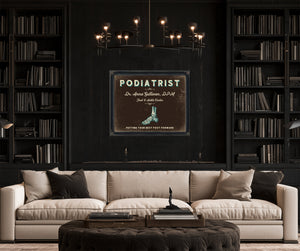 Personalized Podiatrist Sign, Putting Your Best Foot Forward, Espresso & Turquoise, image 16
