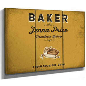 Personalized Baker Sign, Fresh From the Oven, Mustard & Black, image 14