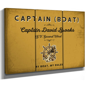 Personalized Boat Captain Sign, My Boat, My Rules, Mustard & Black, image 14