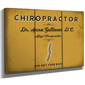 Personalized Chiropractor Sign, I've Got Your Back, Mustard & Black, image 14