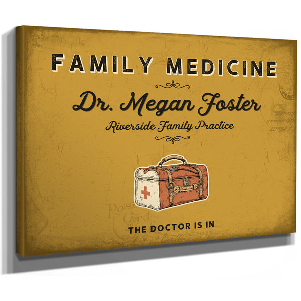 Personalized Family Medicine Sign, The Doctor Is In, Mustard & Black, image 8