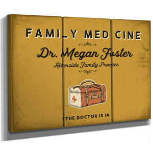 Personalized Family Medicine Sign, The Doctor Is In, Mustard & Black, image 14