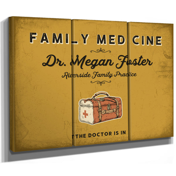 Personalized Family Medicine Sign, The Doctor Is In, Mustard & Black, image 14