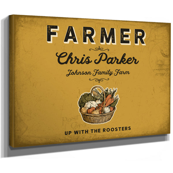 Personalized Farmer Sign, Up With the Roosters, Mustard & Black, image 8