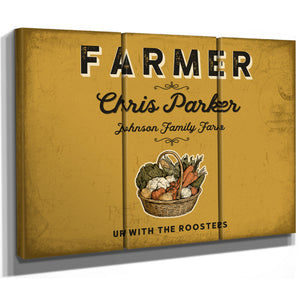 Personalized Farmer Sign, Up With the Roosters, Mustard & Black, image 14