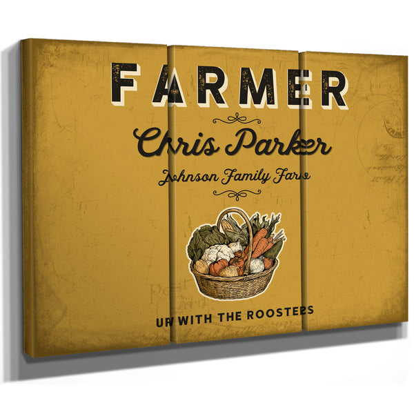 Personalized Farmer Sign, Up With the Roosters, Mustard & Black, image 14