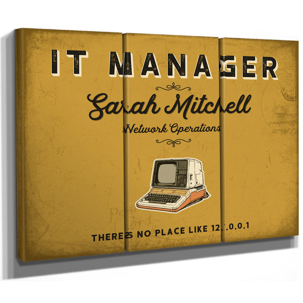 Personalized IT Manager Sign, There's No Place Like 127.0.0.1, Mustard & Black, image 14