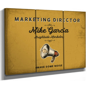 Personalized Marketing Director Sign, Make Some Noise, Mustard & Black, image 14