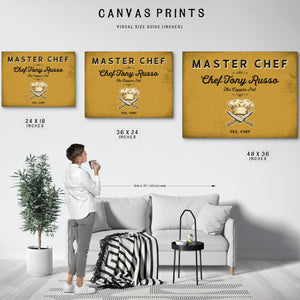 Personalized Master Chef Sign, Yes, Chef, Mustard & Black, image 10