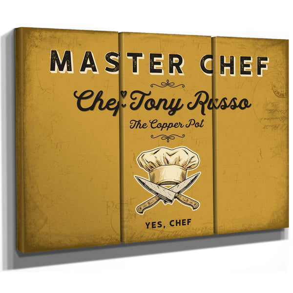 Personalized Master Chef Sign, Yes, Chef, Mustard & Black, image 14
