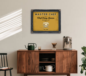 Personalized Master Chef Sign, Yes, Chef, Mustard & Black, image 15