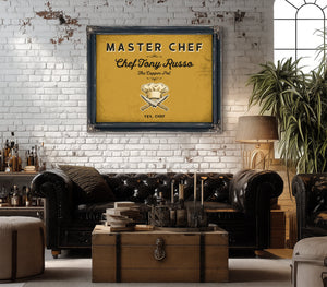Personalized Master Chef Sign, Yes, Chef, Mustard & Black, image 18