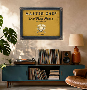 Personalized Master Chef Sign, Yes, Chef, Mustard & Black, image 20