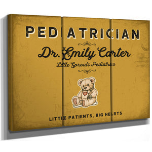 Personalized Pediatrician Sign, Little Patients, Big Hearts, Mustard & Black, image 14