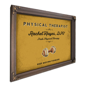 Personalized Physical Therapist Sign, Keep Moving Forward, Mustard & Black, image 7