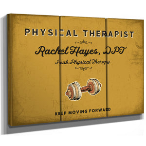 Personalized Physical Therapist Sign, Keep Moving Forward, Mustard & Black, image 14
