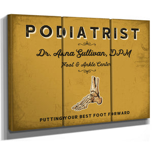 Personalized Podiatrist Sign, Putting Your Best Foot Forward, Mustard & Black, image 14