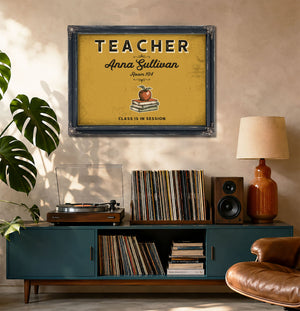 Personalized Teacher Sign, Class Is in Session, Mustard & Black, image 20