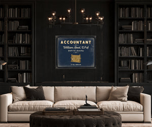 Personalized Accountant Sign, It All Adds Up, Navy & Brass, image 16