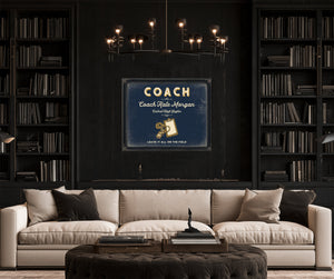 Personalized Coach Sign, Leave It All on the Field, Navy & Brass, image 16