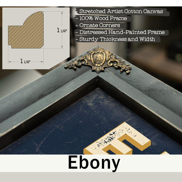 Personalized ER Nurse Sign, Don't Say the Q Word, Navy & Brass, image 13