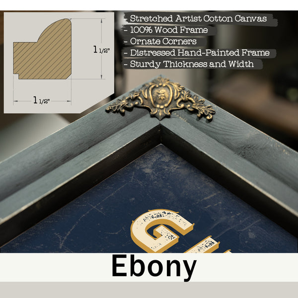 Personalized Gun Collector Sign, Collector of Fine History, Navy & Brass, image 13