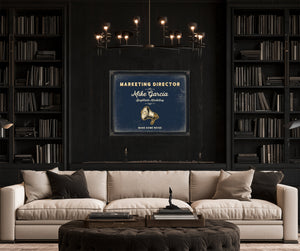 Personalized Marketing Director Sign, Make Some Noise, Navy & Brass, image 16