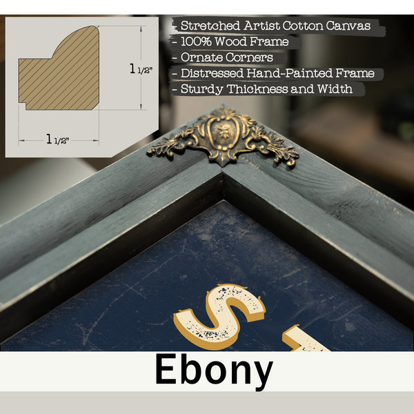 Personalized Stock Broker Sign, Buy Low, Sell High, Navy & Brass, image 13