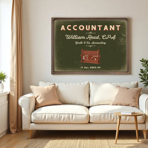 Personalized Accountant Sign, It All Adds Up, Olive & Brick, image 5