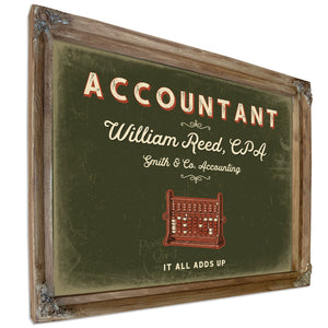 Personalized Accountant Sign, It All Adds Up, Olive & Brick, image 6