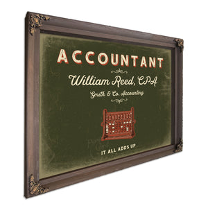 Personalized Accountant Sign, It All Adds Up, Olive & Brick, image 7