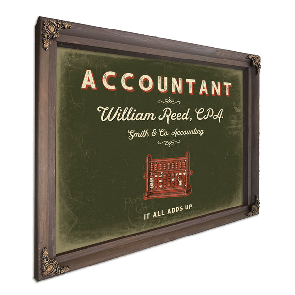 Personalized Accountant Sign, It All Adds Up, Olive & Brick, image 7
