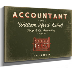 Personalized Accountant Sign, It All Adds Up, Olive & Brick, image 8
