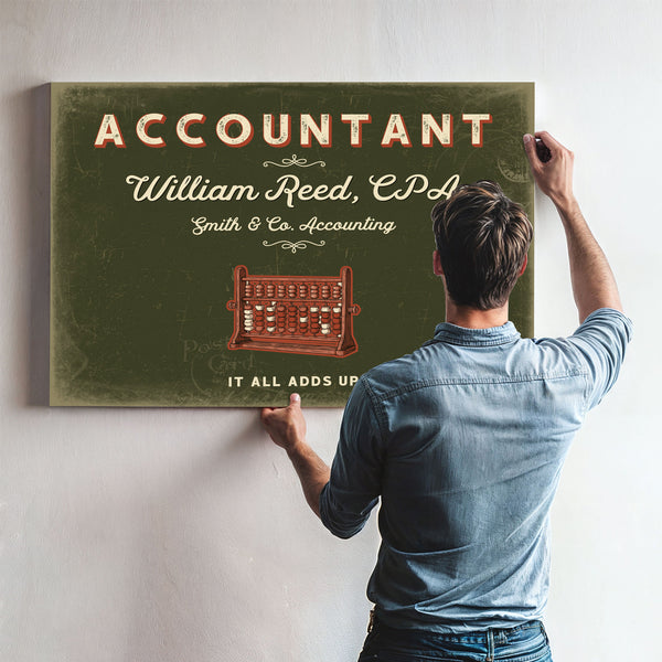 Personalized Accountant Sign, It All Adds Up, Olive & Brick, image 9