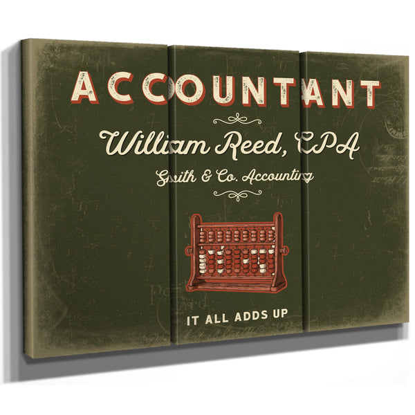Personalized Accountant Sign, It All Adds Up, Olive & Brick, image 14