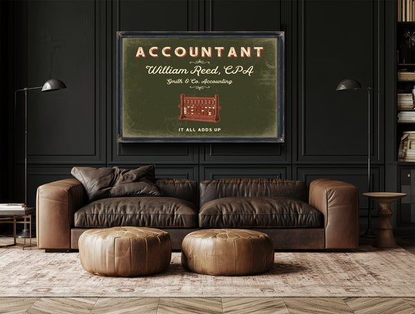 Personalized Accountant Sign, It All Adds Up, Olive & Brick, image 17