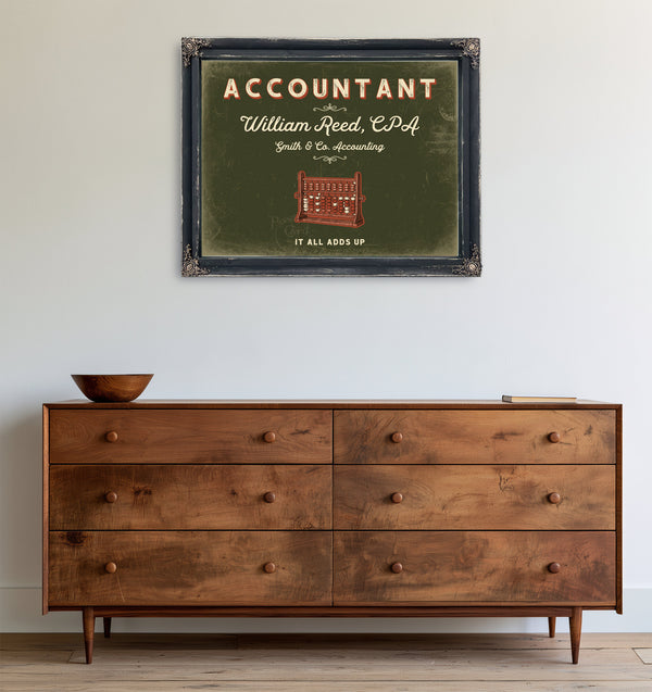Personalized Accountant Sign, It All Adds Up, Olive & Brick, image 19