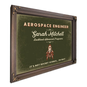 Personalized Aerospace Engineer Sign, It's Not Rocket Science... Oh Wait, Olive & Brick, image 7