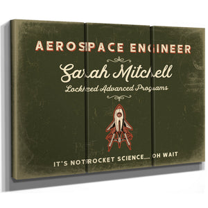 Personalized Aerospace Engineer Sign, It's Not Rocket Science... Oh Wait, Olive & Brick, image 14