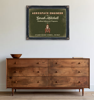 Personalized Aerospace Engineer Sign, It's Not Rocket Science... Oh Wait, Olive & Brick, image 19