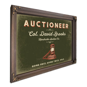 Personalized Auctioneer Sign, Going Once, Going Twice, Sold, Olive & Brick, image 7
