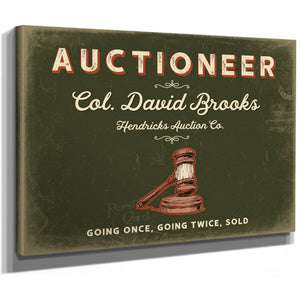 Personalized Auctioneer Sign, Going Once, Going Twice, Sold, Olive & Brick, image 8